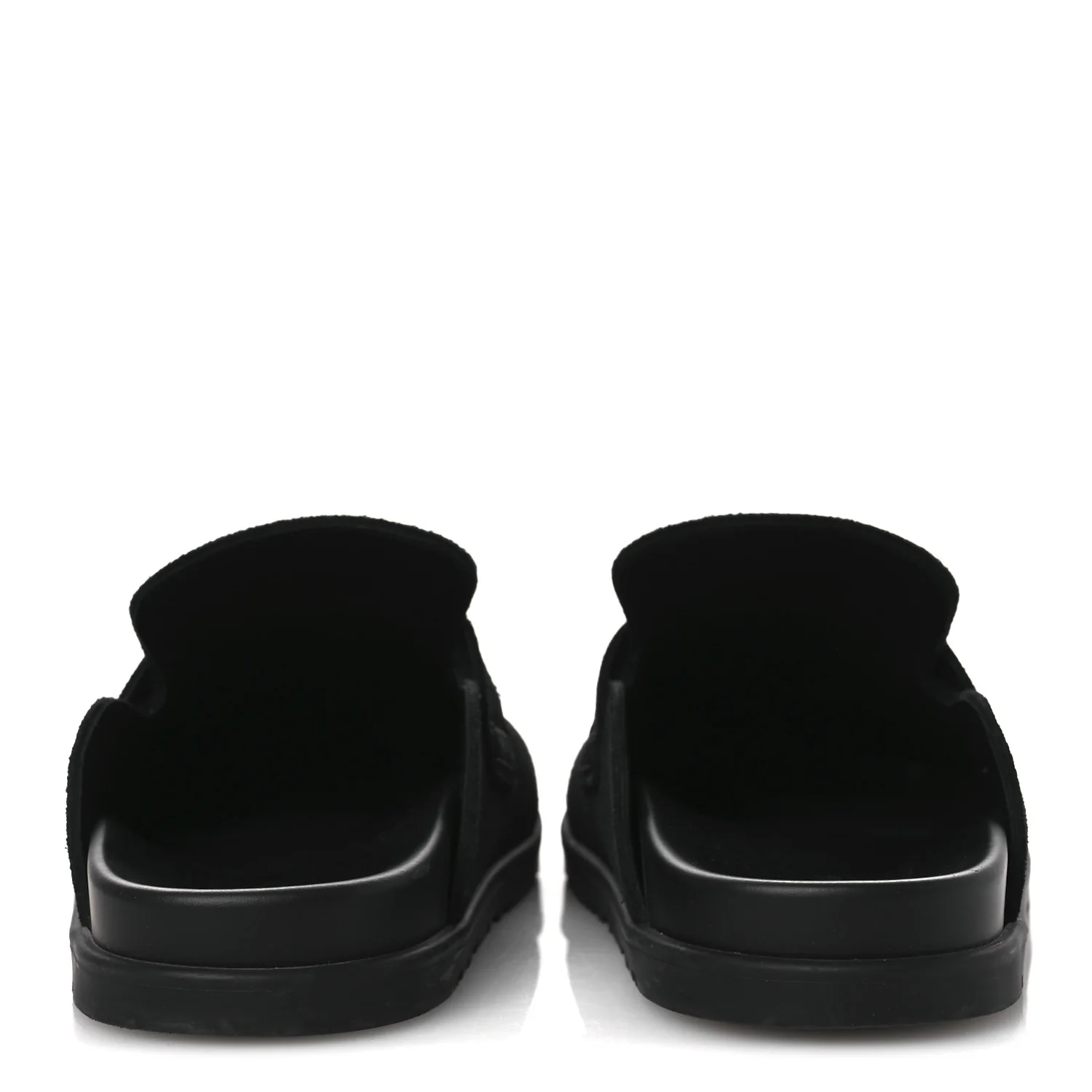 Suede Calfskin Go Mules 38.5 Black - Image 6