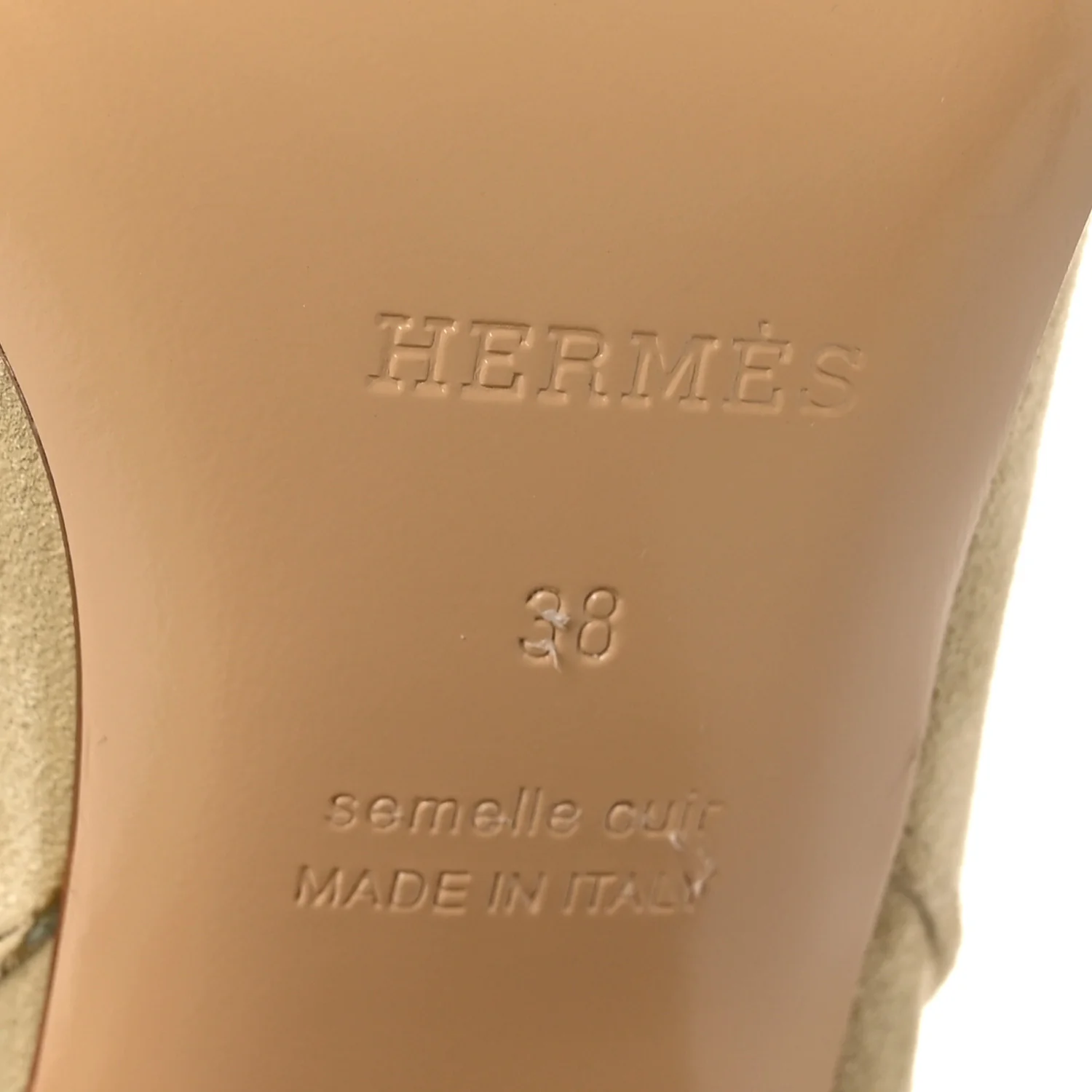 Suede Calfskin Lisiere 90 Boots 37 Beige Lin - Image 7