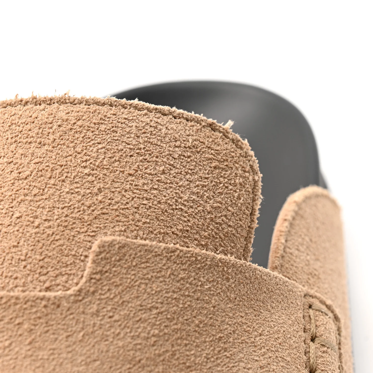 Suede Calfskin Womens Go Mules 37 Beige Argile - Image 10
