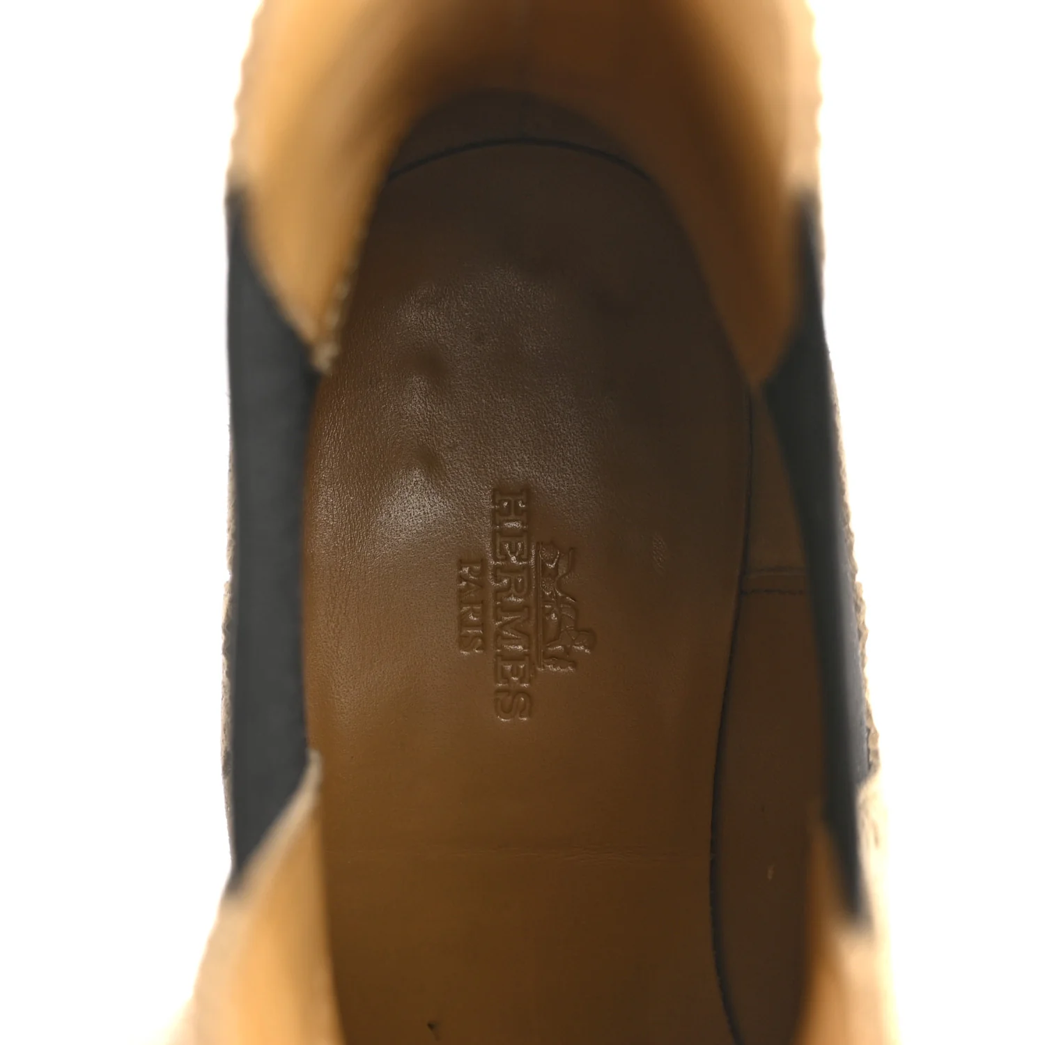 Suede Goatskin Chelsea Ankle Boots 37 Beige Gobi - Image 7