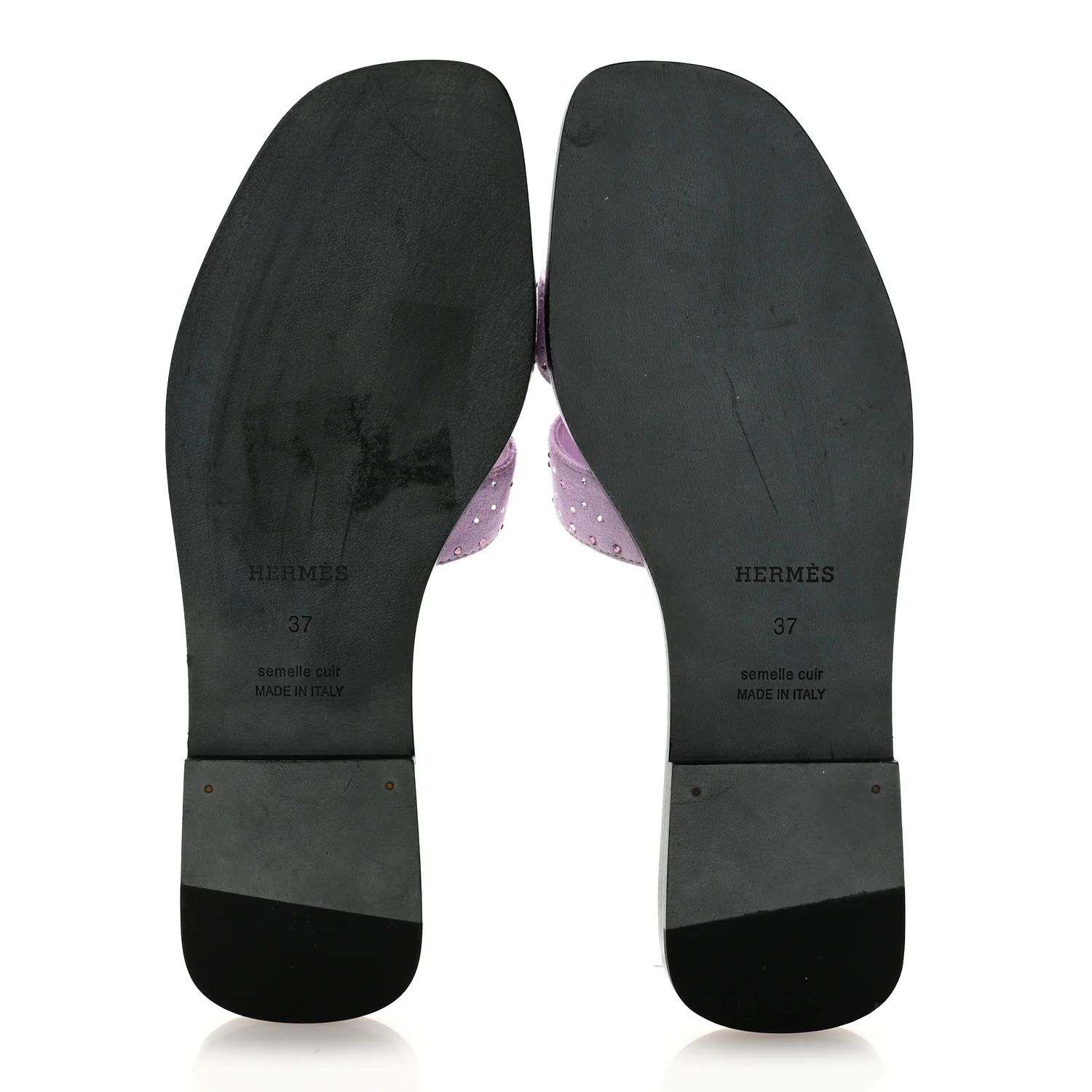 Suede Goatskin Crystal Oran Sandals 37 Violet Amethyste - Image 6