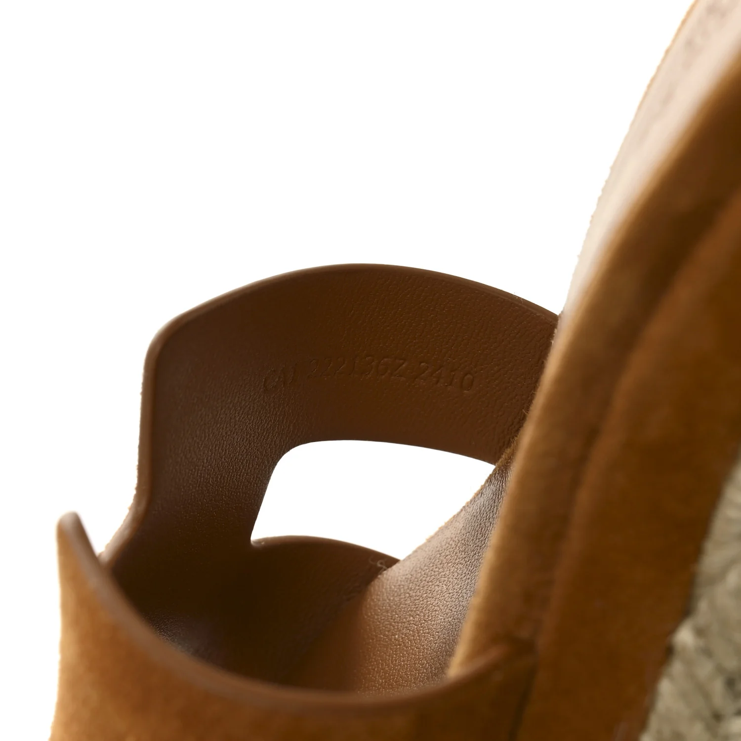 Suede Goatskin Elda Espadrille Wedge Sandals 35 Naturel - Image 10