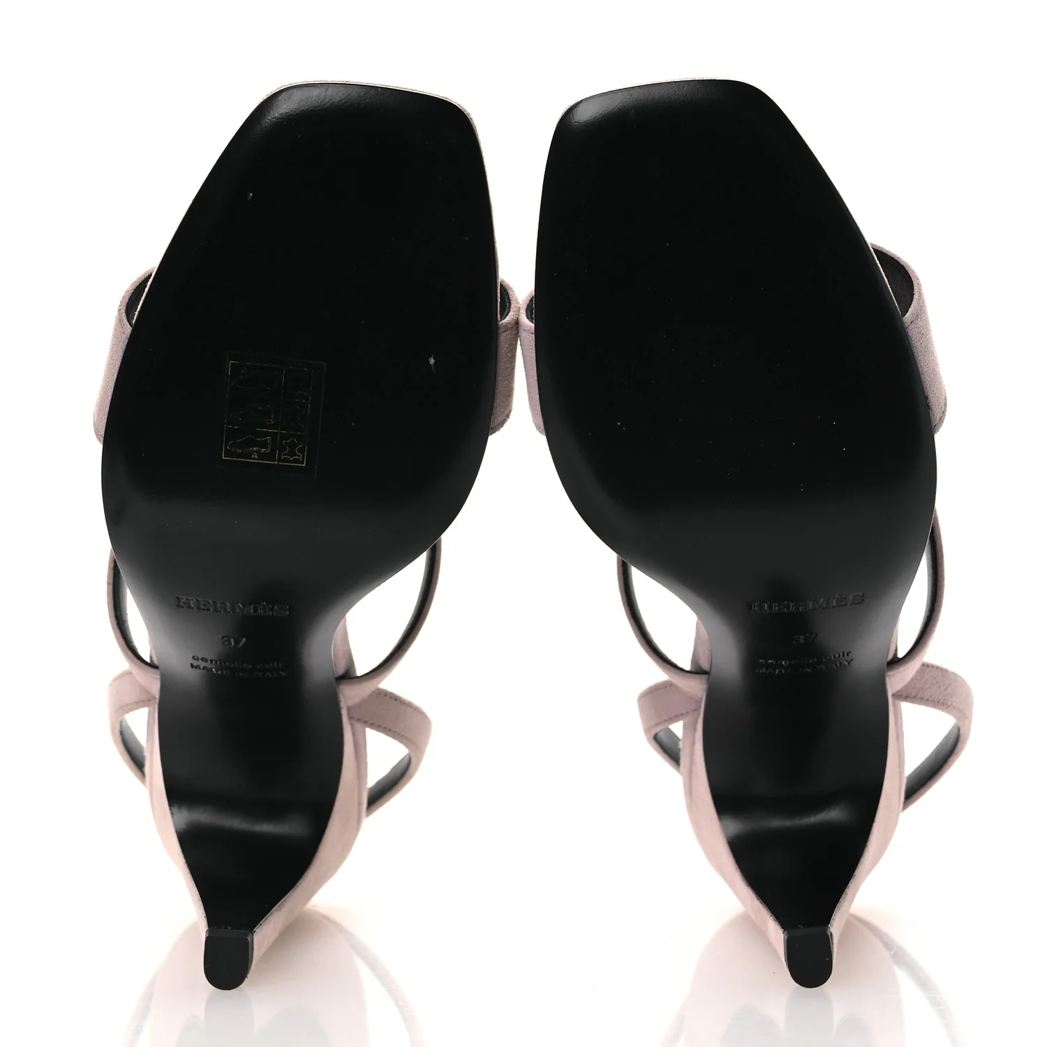 Suede Goatskin Glamour 95 Sandals 37 Rose Porcelaine - Image 7