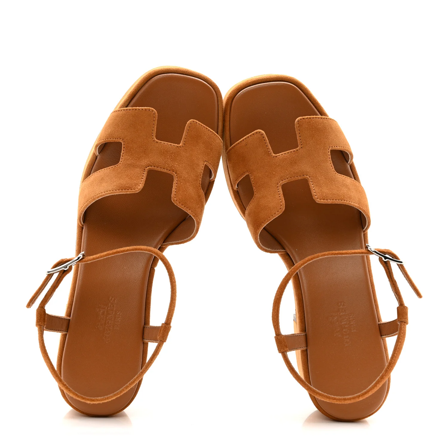 Suede Goatskin Jam 30 Sandals 36.5 Naturel - Image 4