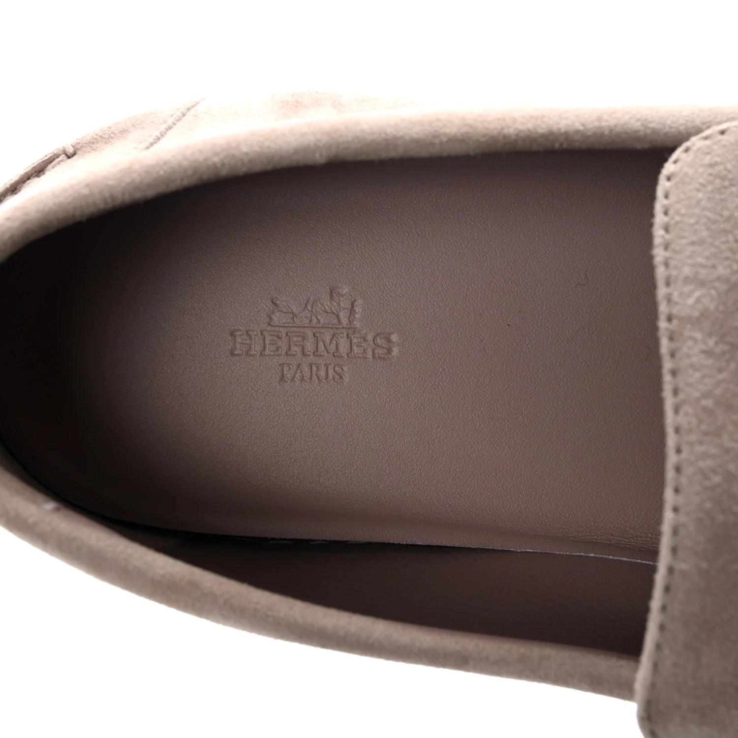 Suede Goatskin Mens Job Loafers 44 Rose Pâle - Image 8
