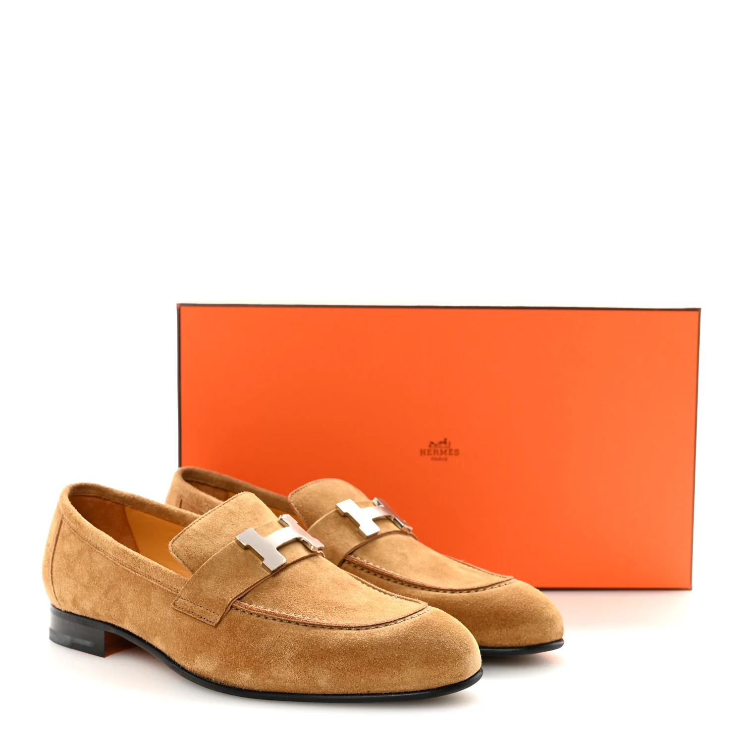 Suede Goatskin Paris Loafers 39 Marron Havane - Image 10