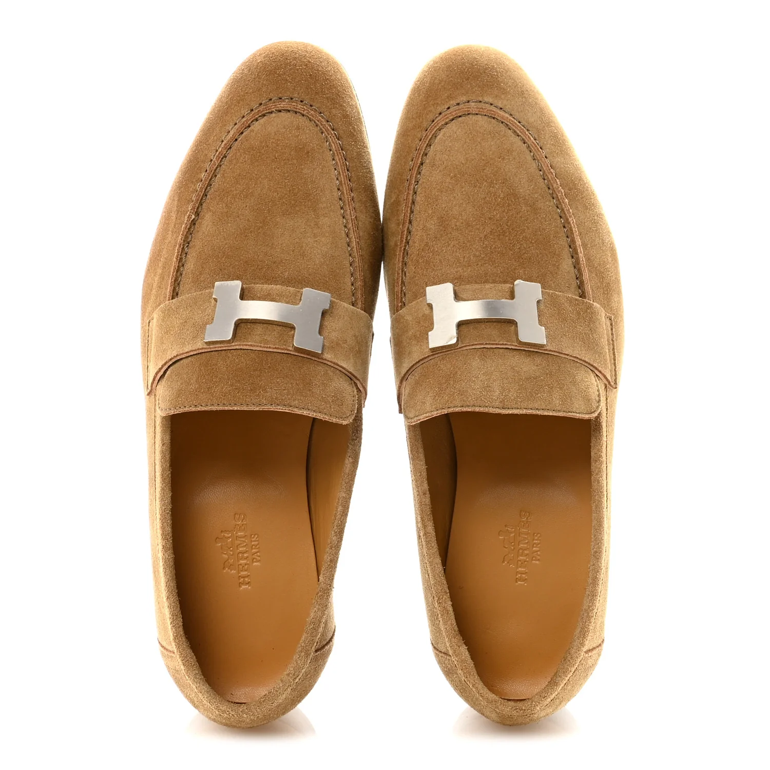 Suede Goatskin Paris Loafers 39 Marron Havane - Image 2