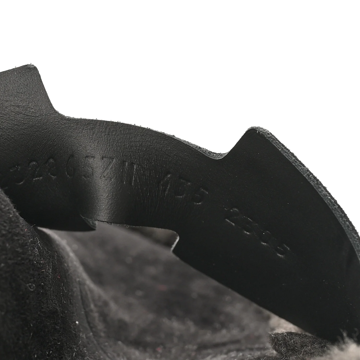 Suede Goatskin Shearling Mens Go Mules 43.5 Black - Image 8