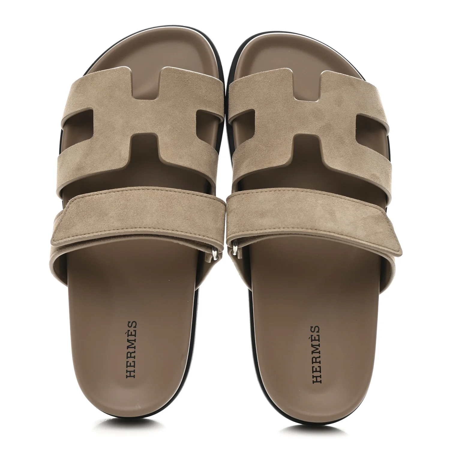 Suede Goatskin Womens Chypre Sandals 37.5 Beige Sable - Image 2