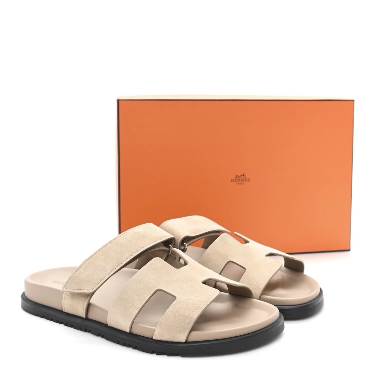 Suede Goatskin Womens Chypre Sandals 41 Beige Sable - Image 10