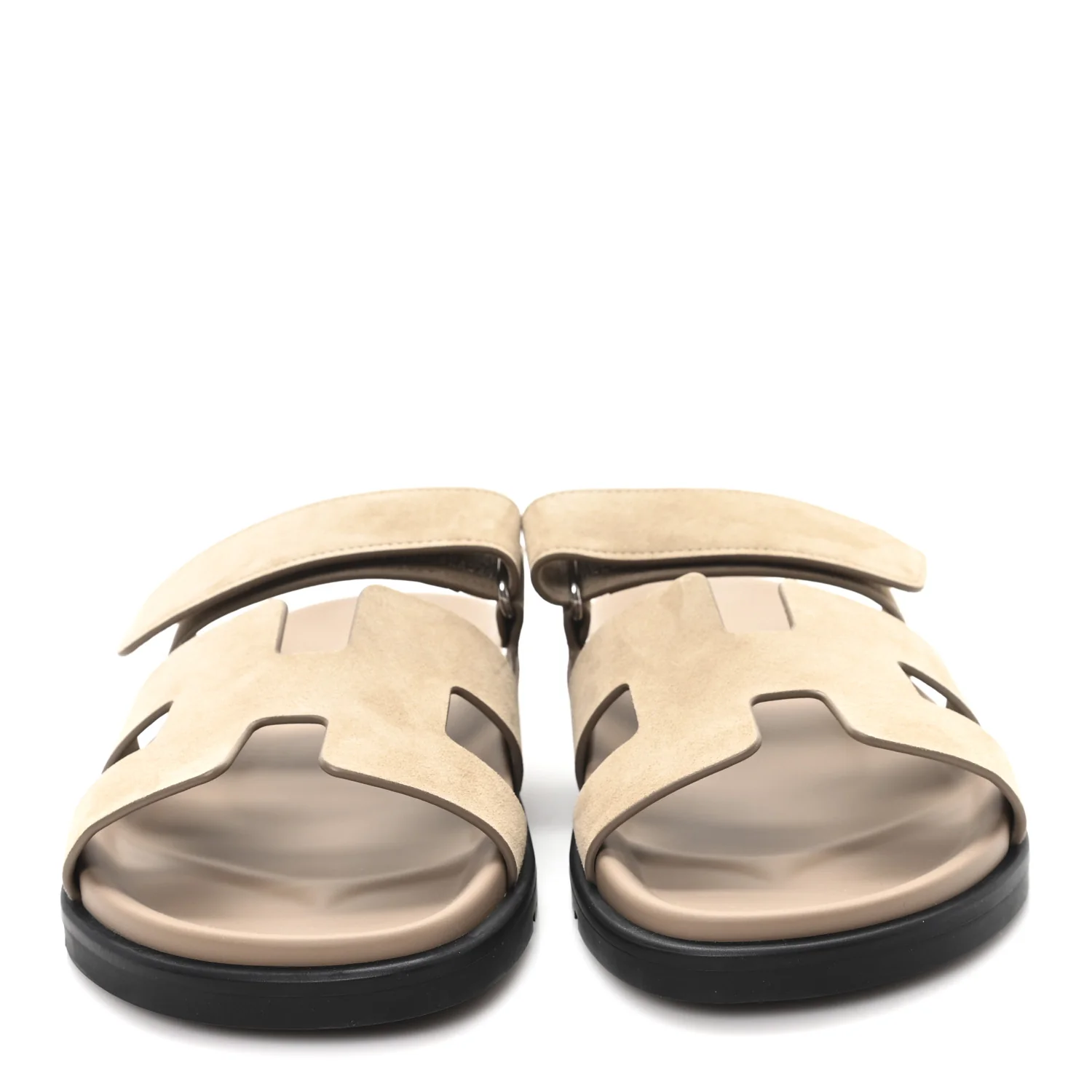 Suede Goatskin Womens Chypre Sandals 41 Beige Sable - Image 3