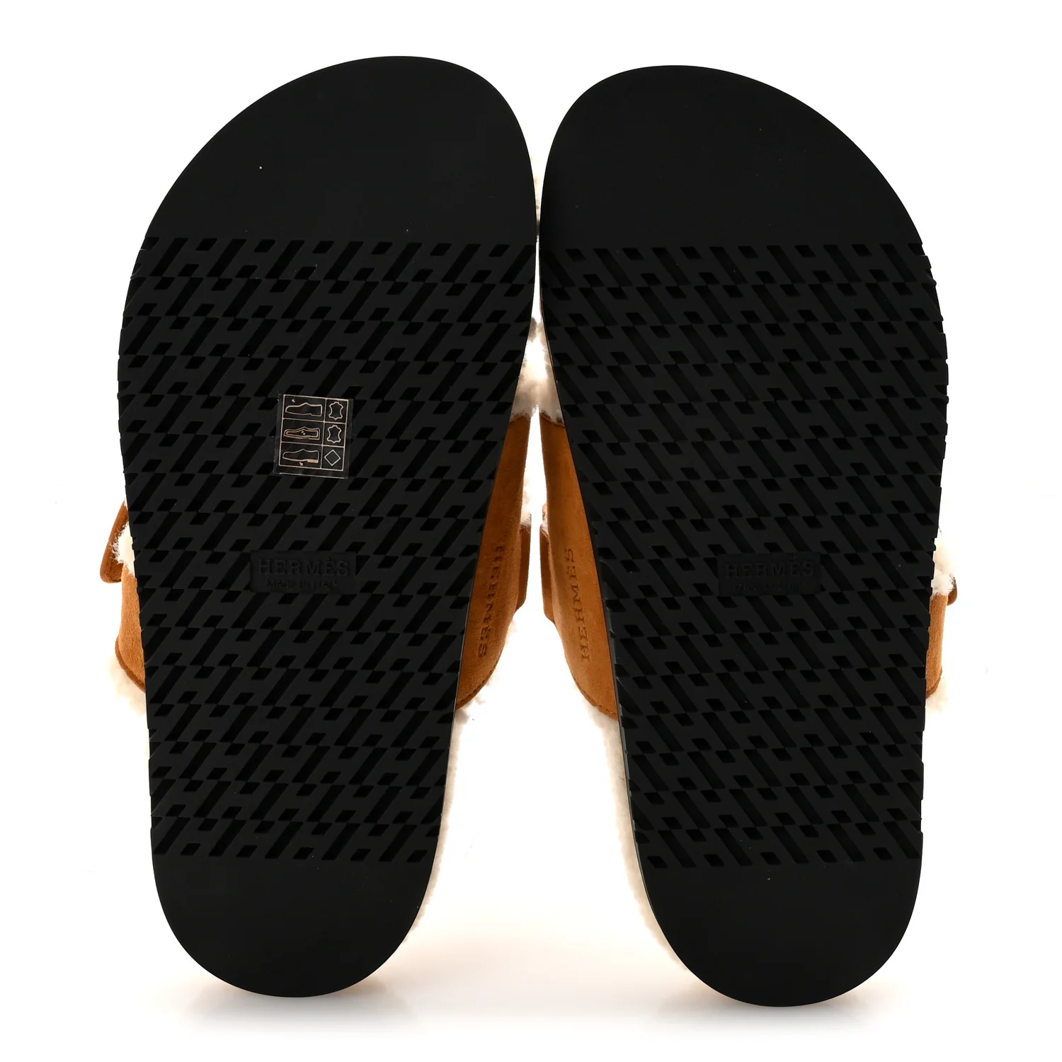 Suede Goatskin Woolskin Womens Chypre Sandals 37 Brun Fume Ecru - Image 6