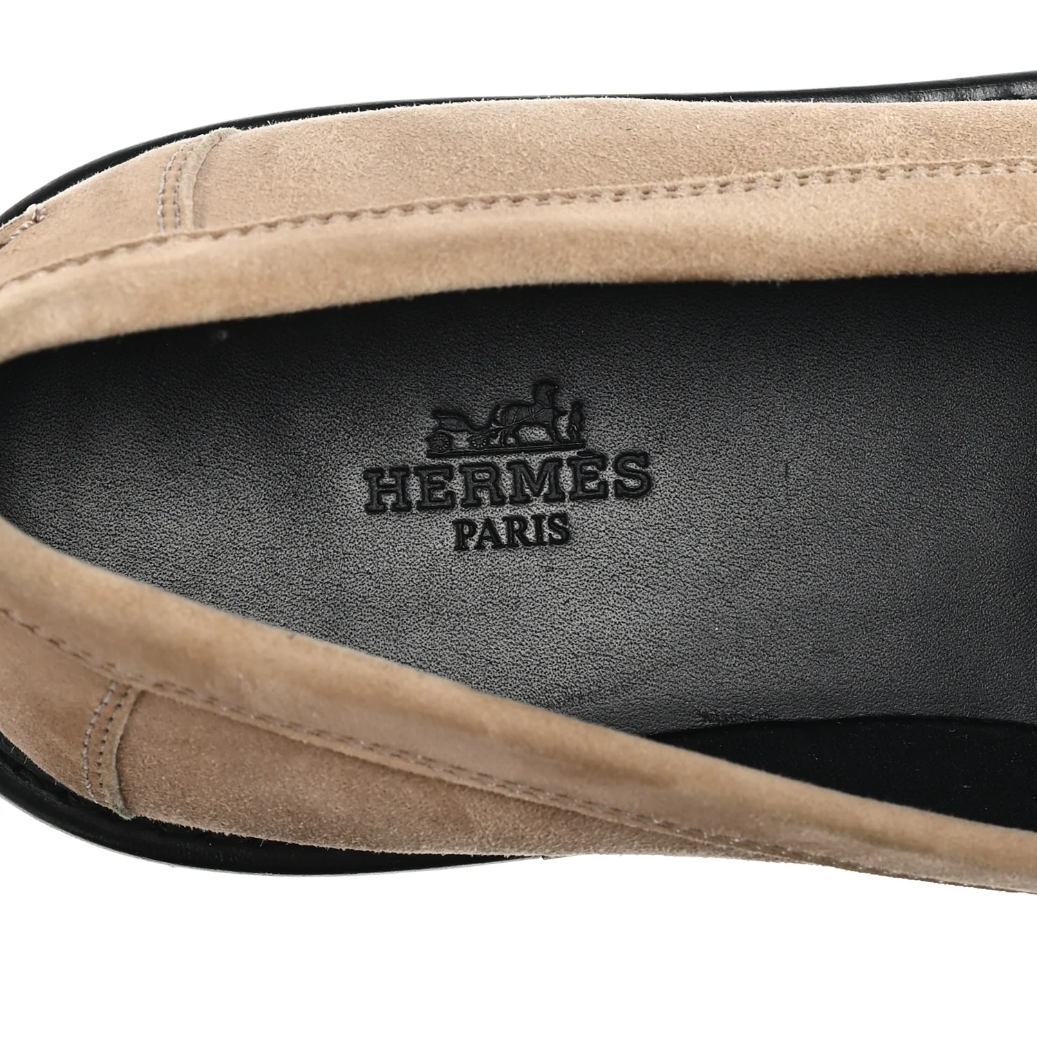 Suede Womens Icone Loafers 38 Beige Sable - Image 8