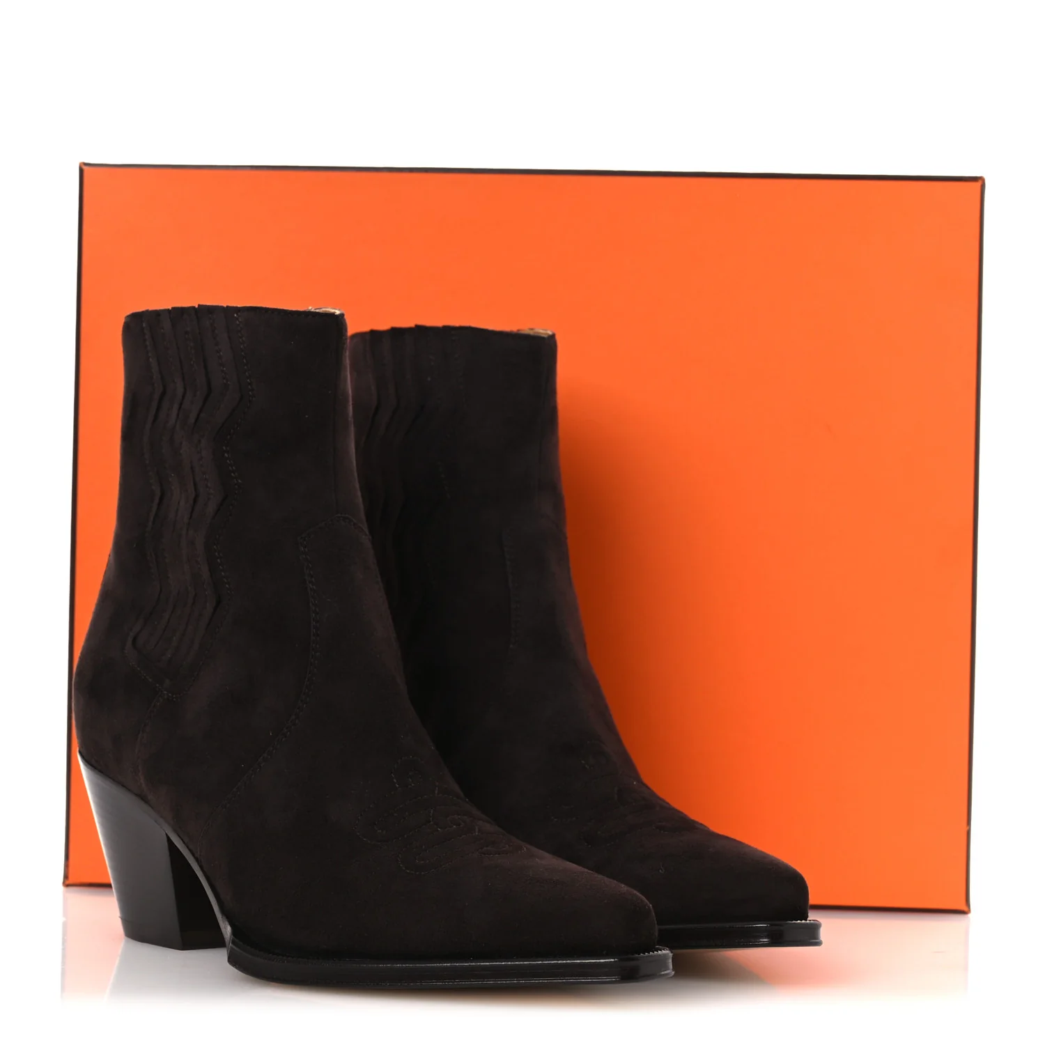 Suede Womens Vegas Ankle Boot 38.5 Marron Ebene - Image 11