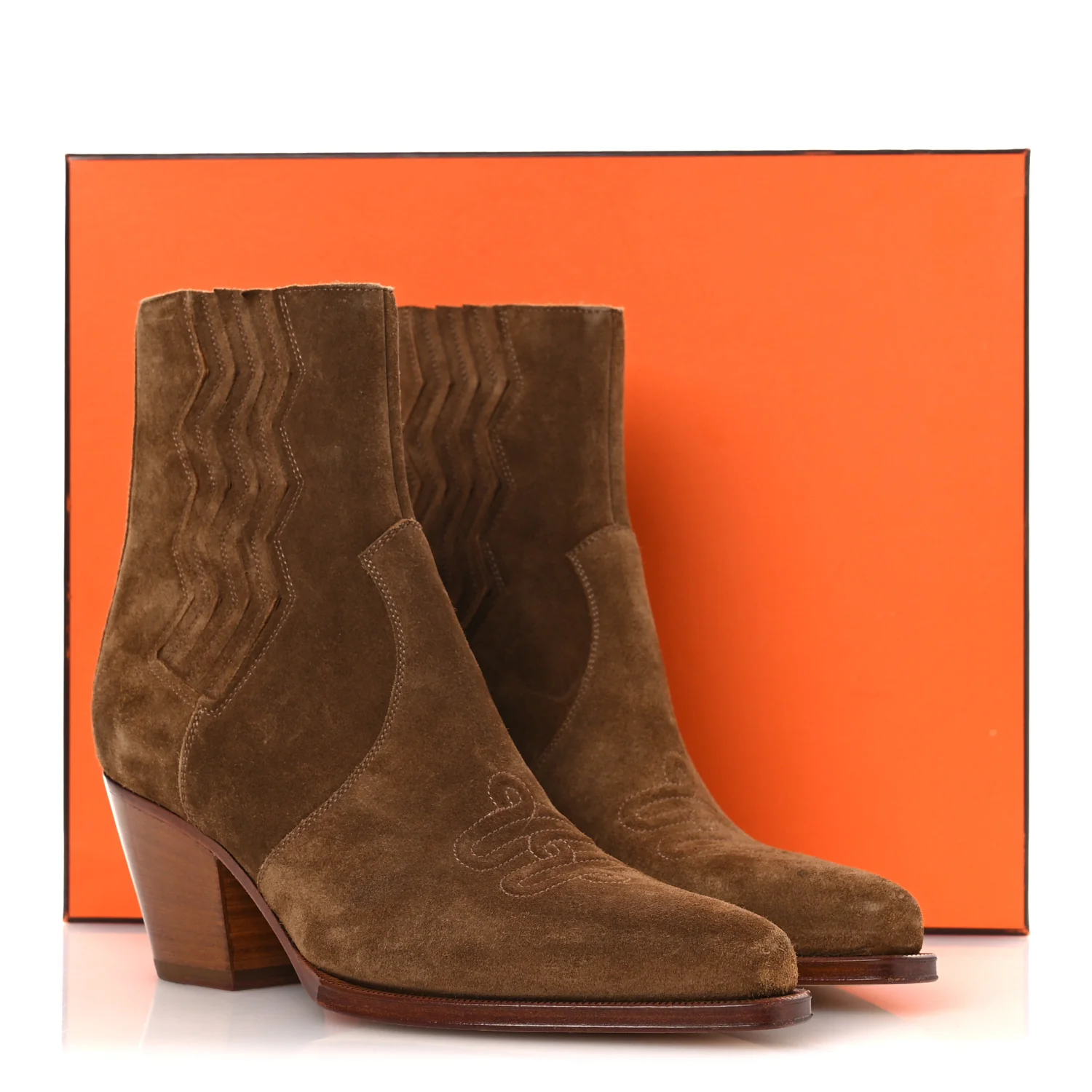 Suede Womens Vegas Ankle Boot 40 Brun Fume - Image 16