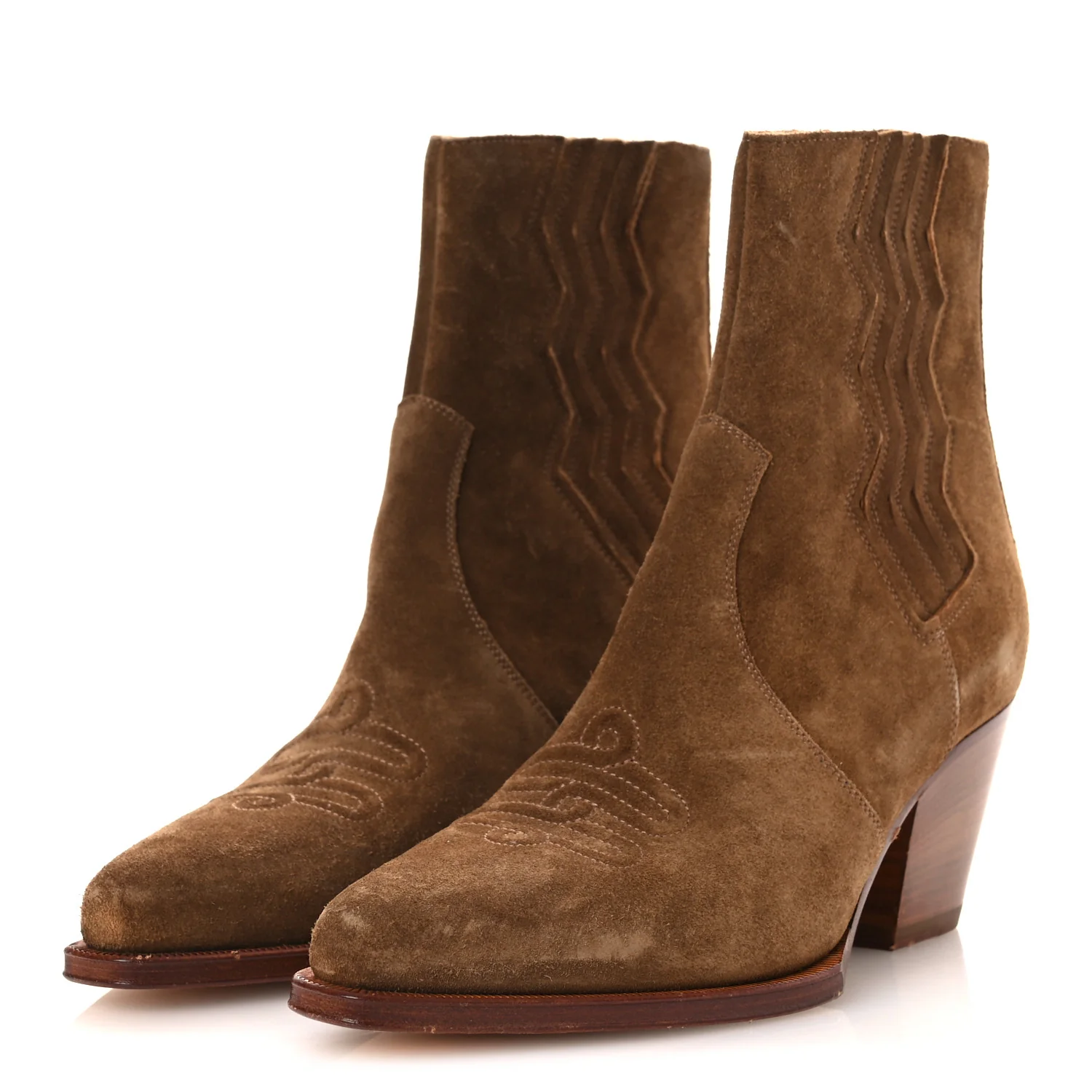 Suede Womens Vegas Ankle Boot 40 Brun Fume - Image 4