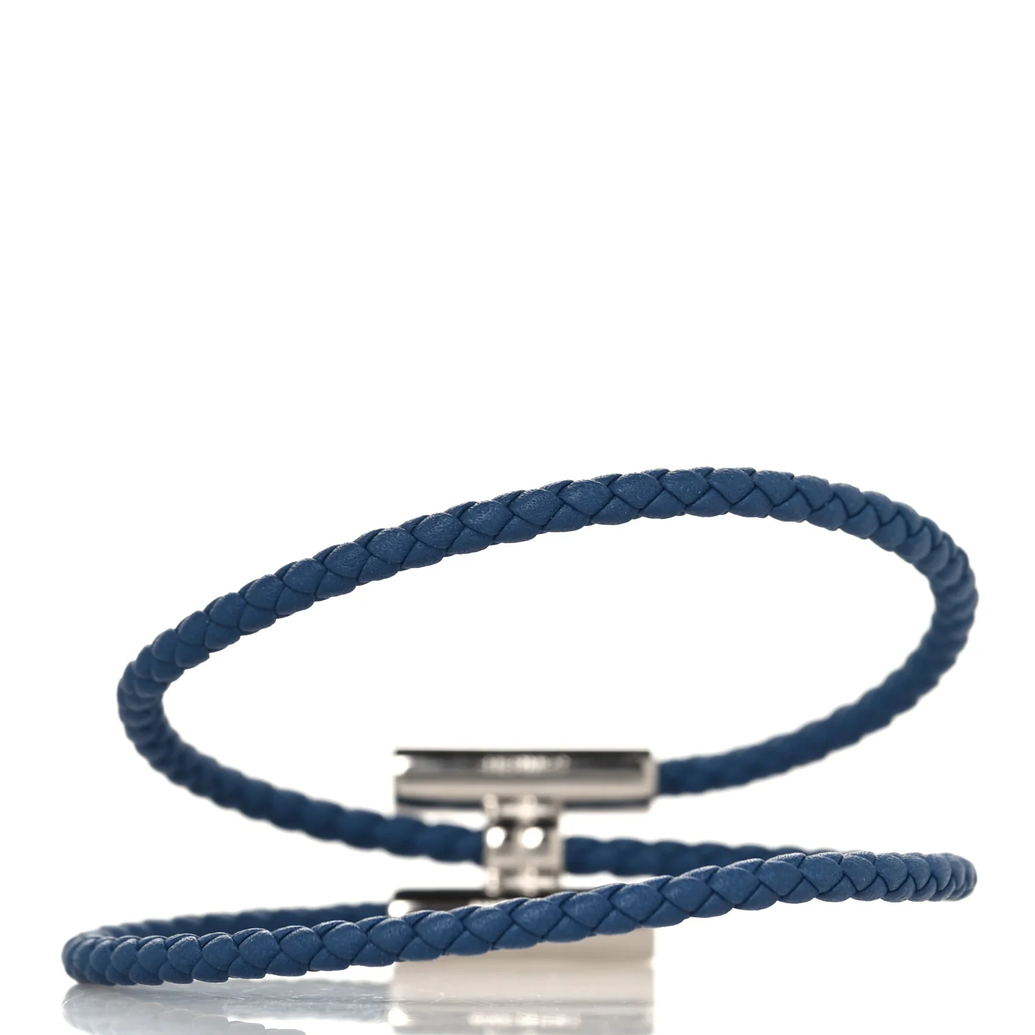 Swift Double Wrap Cord Tournis Tresse Bracelet Navy - Image 3