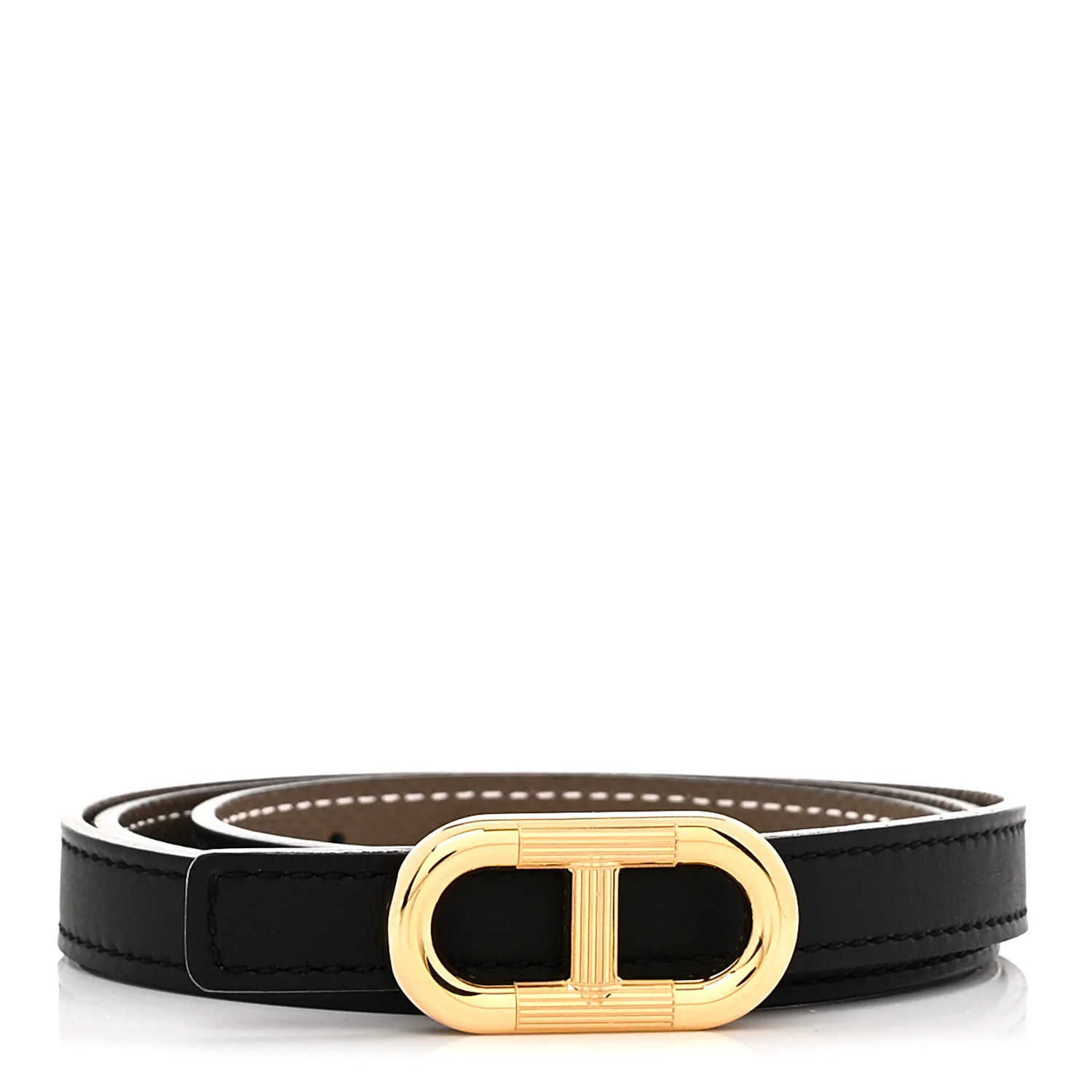 Swift Epsom 13mm Maillon H Belt 75 30 Etoupe Black