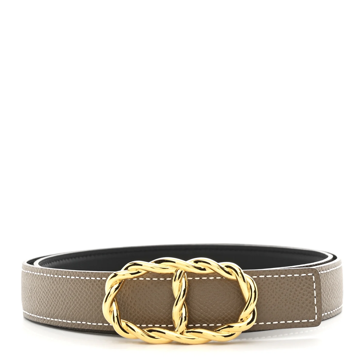 Swift Epsom 24mm Maillon Torsade Belt 80 Etoupe Black