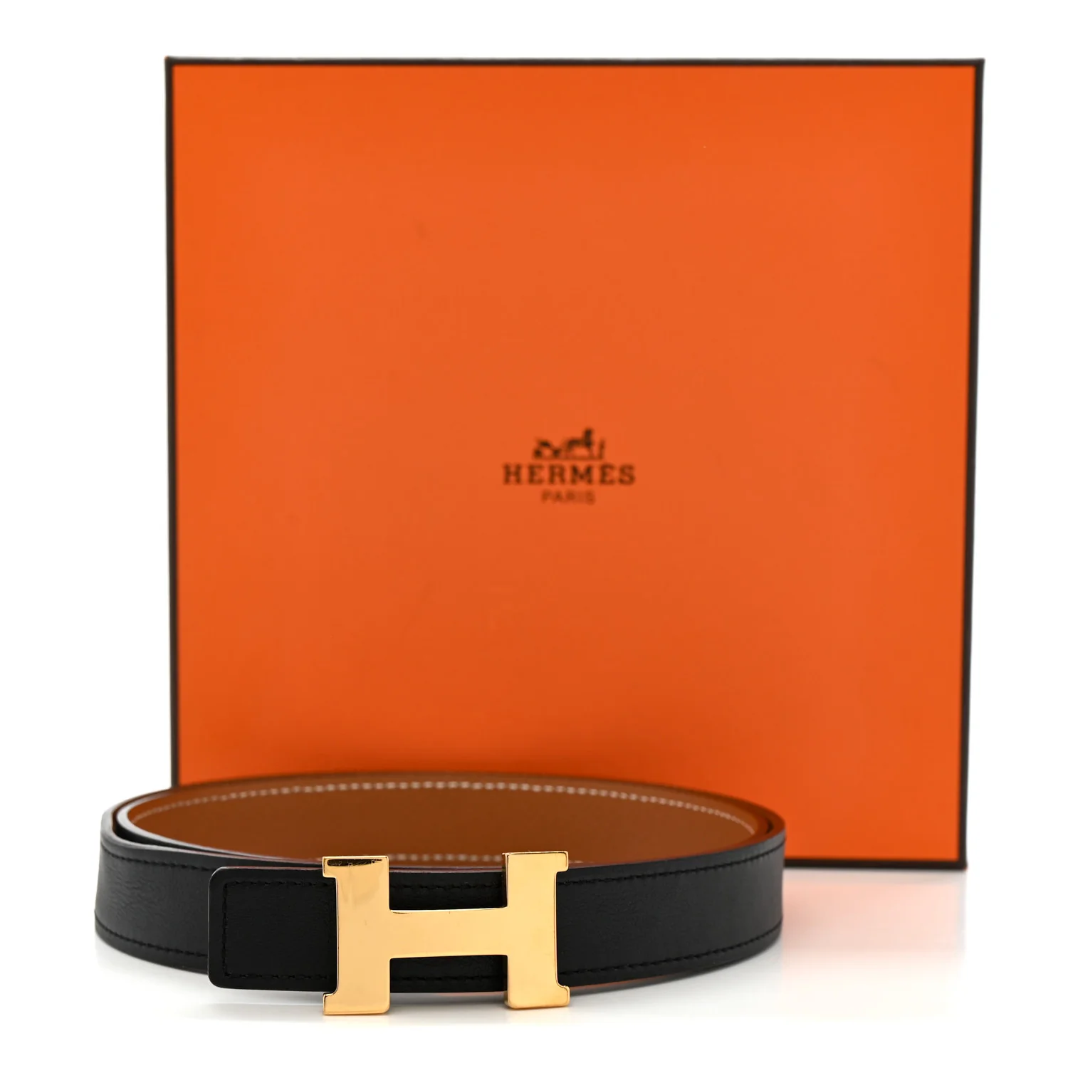 Swift Epsom 24mm Mini Constance H Belt 80 32 Black Gold - Image 7