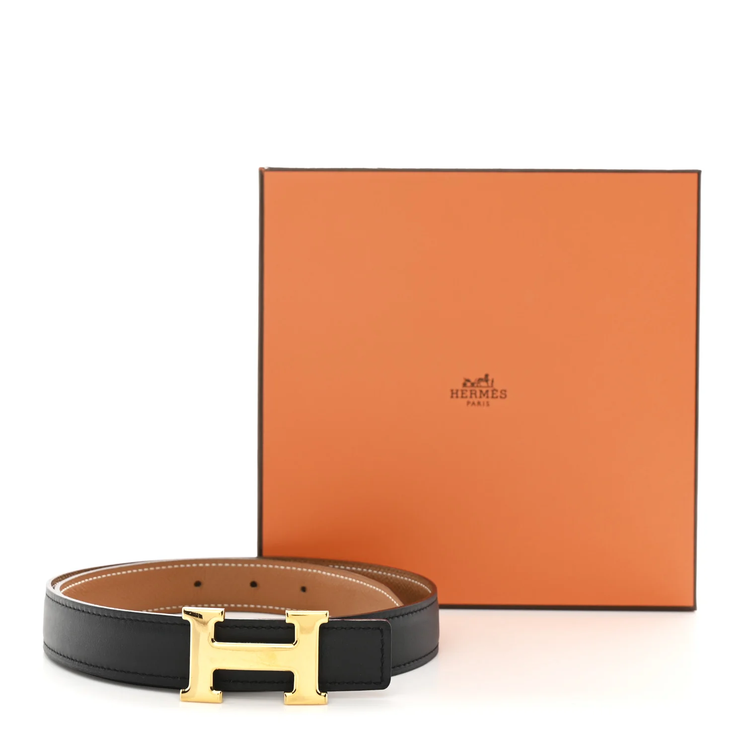 Swift Epsom 24mm Mini H Belt 70 28 Black Gold - Image 6