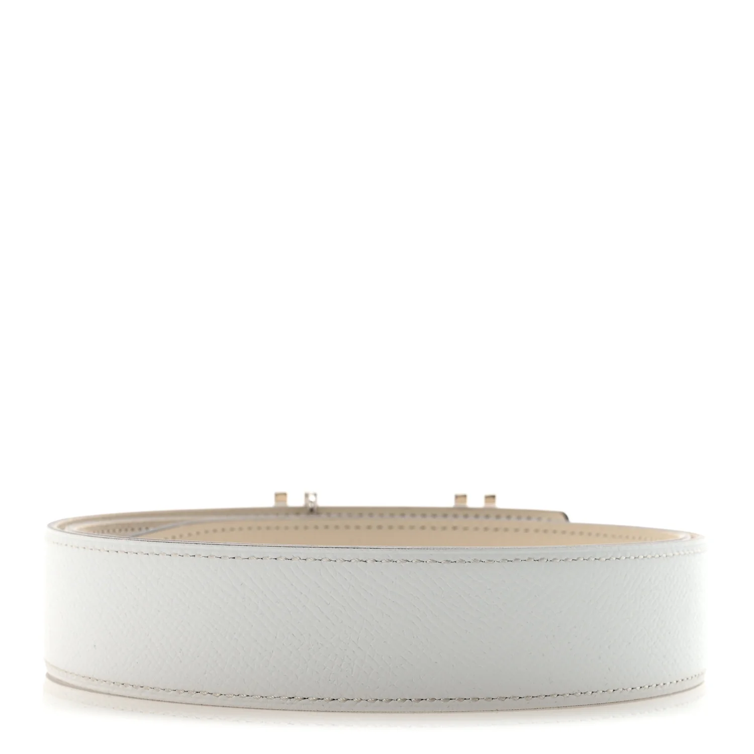 Swift Epsom 32mm Au Carre H Belt 90 36 Craie White - Image 3