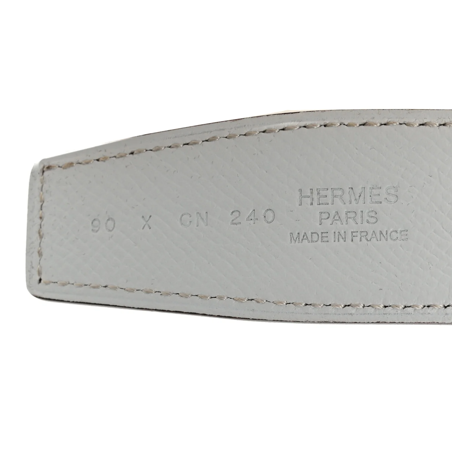Swift Epsom 32mm Au Carre H Belt 90 36 Craie White - Image 6