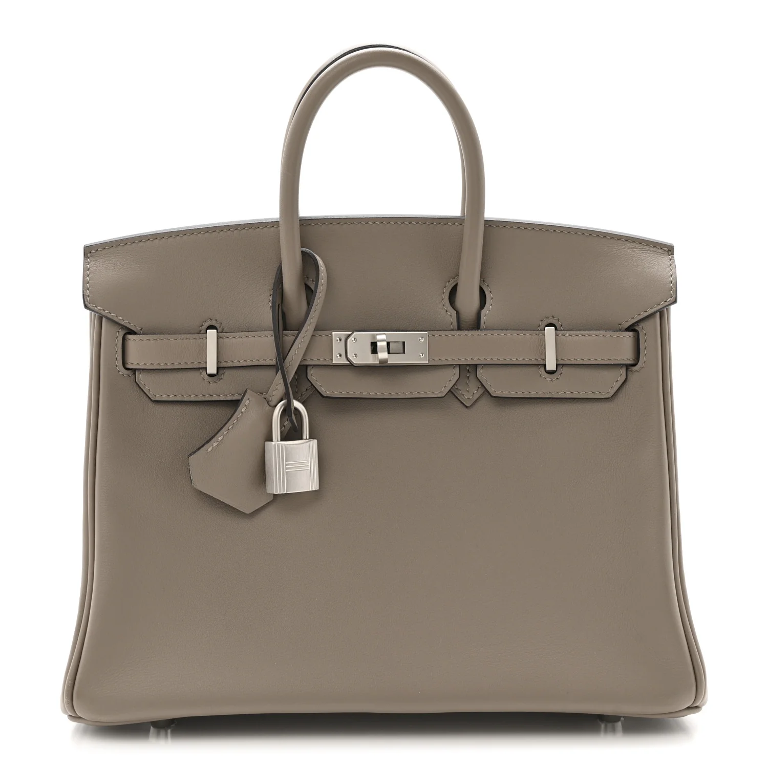 Swift Horseshoe Birkin 25 Gris Asphalte Gris Perle