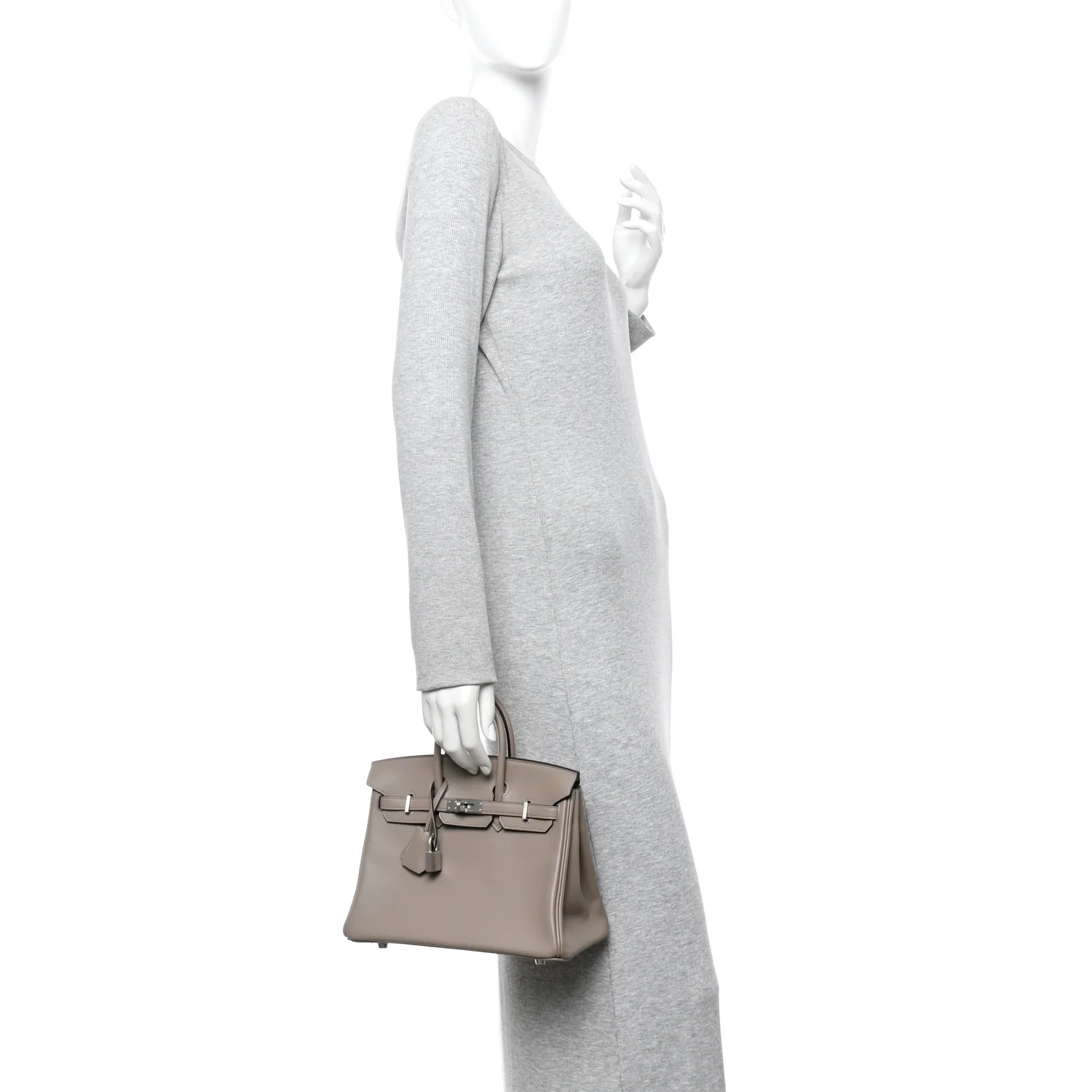Swift Horseshoe Birkin 25 Gris Asphalte Gris Perle - Image 2