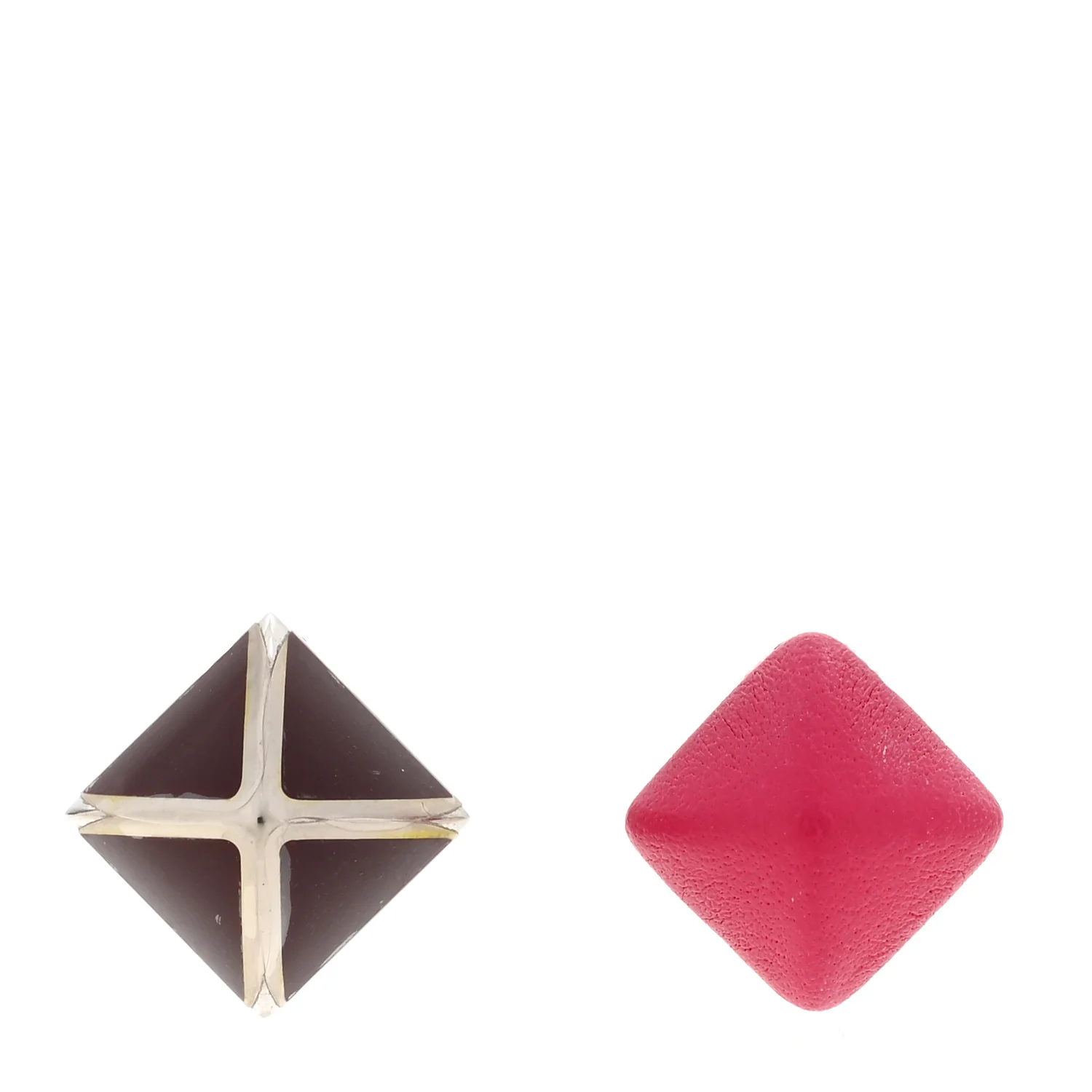 Swift Lacquered Palladium Small Medor Gaine Earrings Rose Mexico