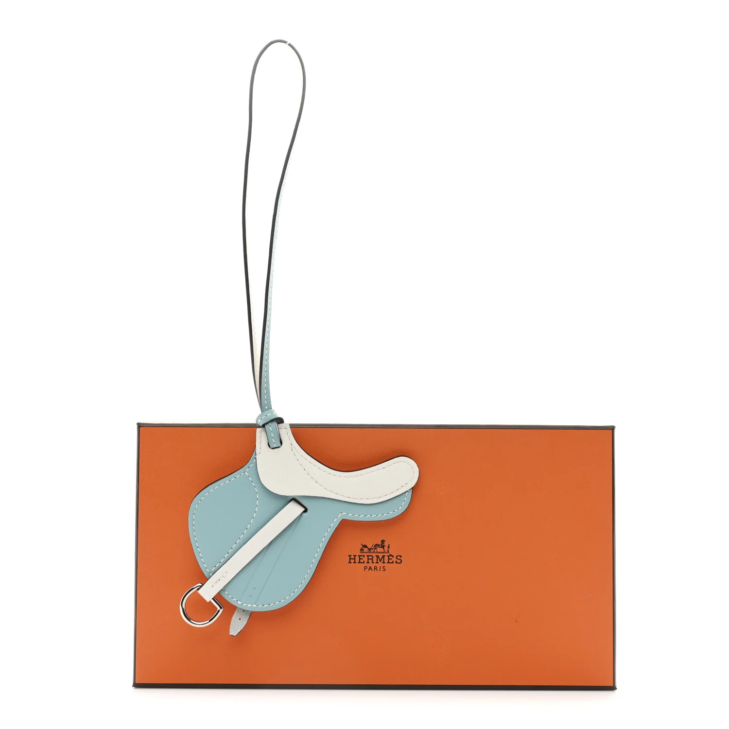 Swift Paddock Selle Horse Saddle Bag Charm Bleu Atoll White - Image 4