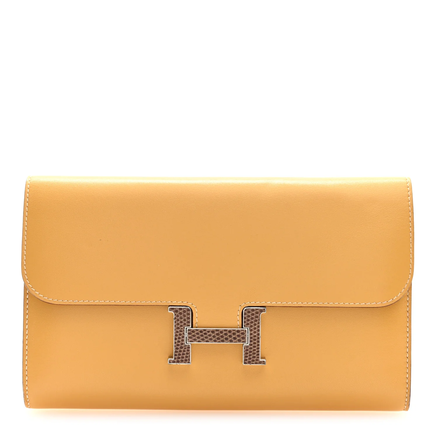 Tadelakt Lizard Constance Long Wallet Sable Cecil