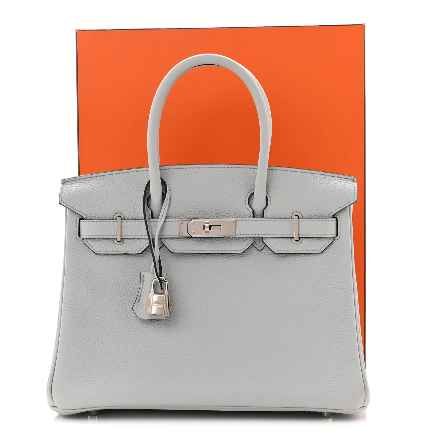 Taurillon Clemence Birkin 30 Bleu Pale - Image 11