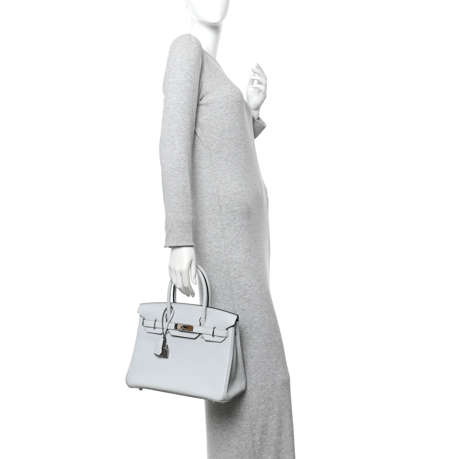 Taurillon Clemence Birkin 30 Bleu Pale - Image 2