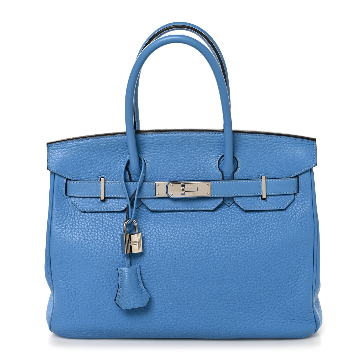 Taurillon Clemence Birkin 30 Bleu Paradis