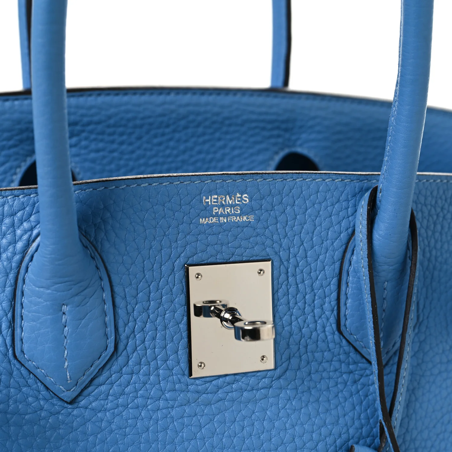 Taurillon Clemence Birkin 30 Bleu Paradis - Image 6