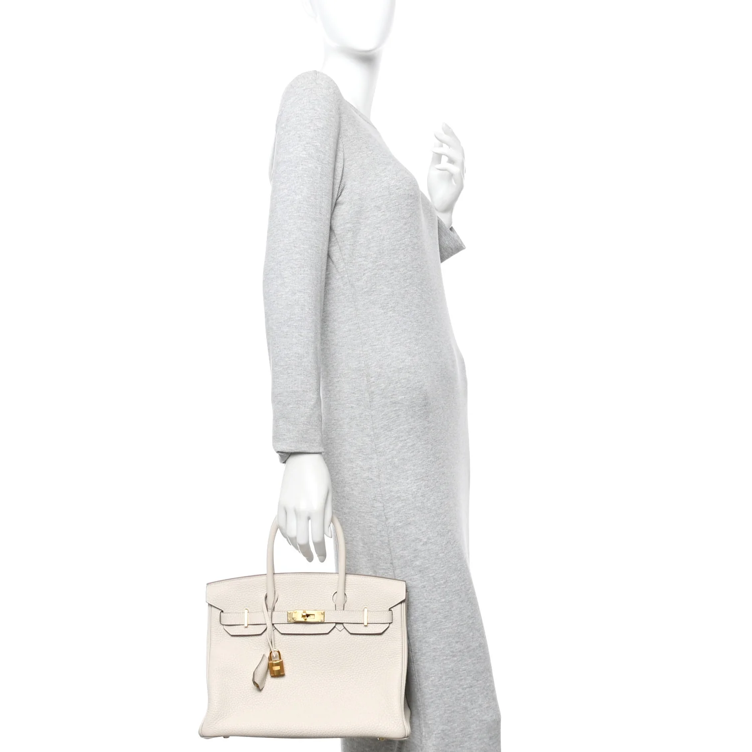 Taurillon Clemence Birkin 30 Craie - Image 2