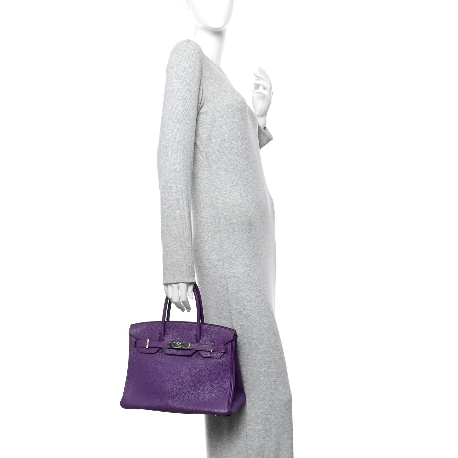 Taurillon Clemence Birkin 30 Ultraviolet - Image 4