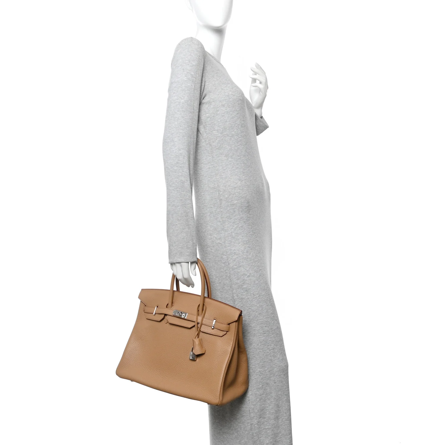 Taurillon Clemence Birkin 35 Biscuit - Image 2