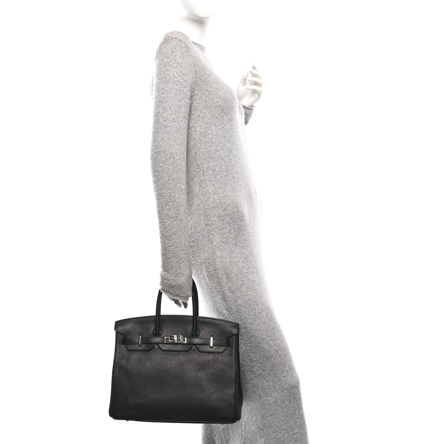 Taurillon Clemence Birkin 35 Black - Image 2