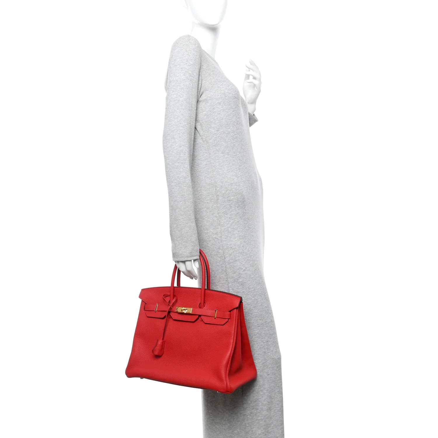 Taurillon Clemence BIRKIN 35 Rouge Casaque - Image 2