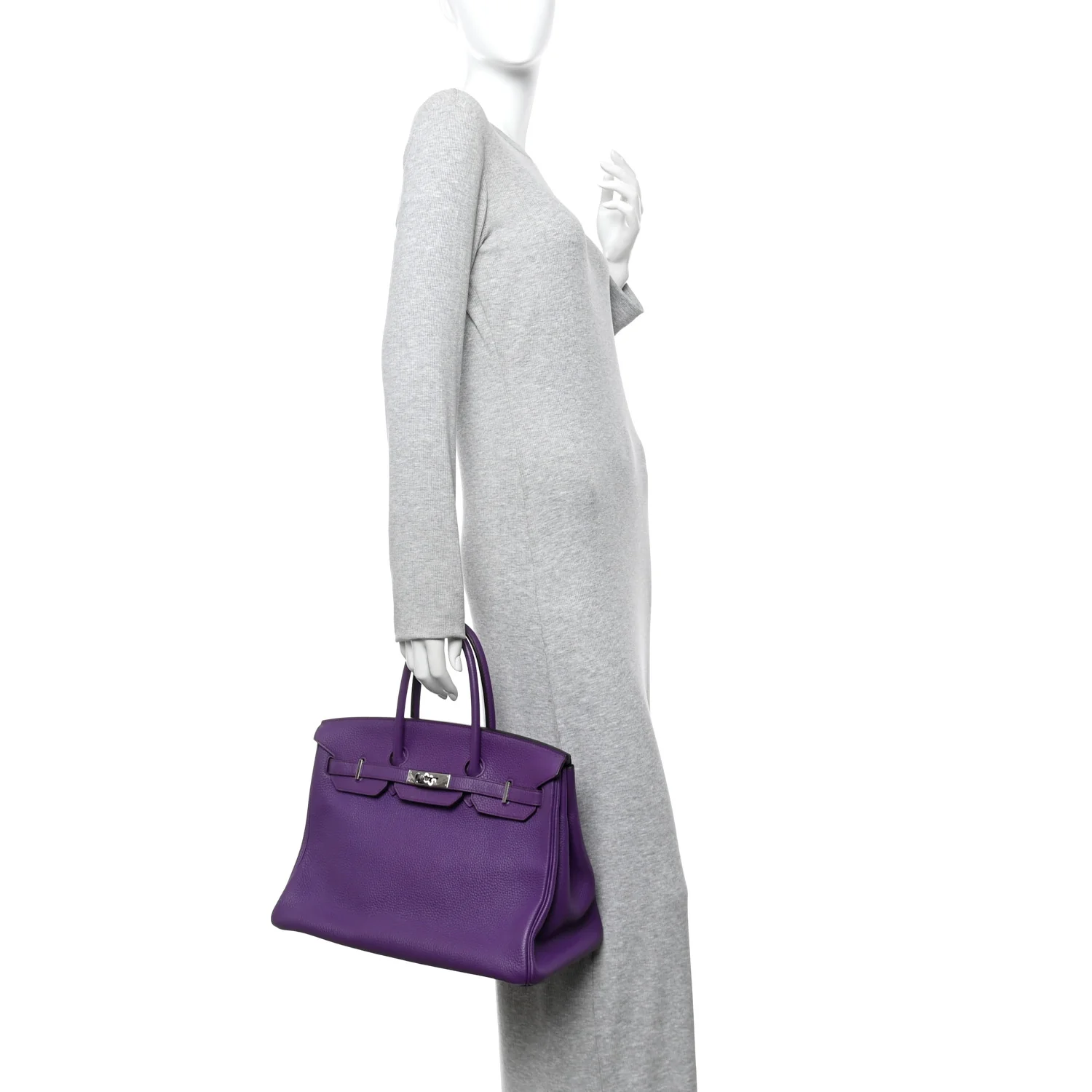 Taurillon Clemence Birkin 35 Ultraviolet - Image 4
