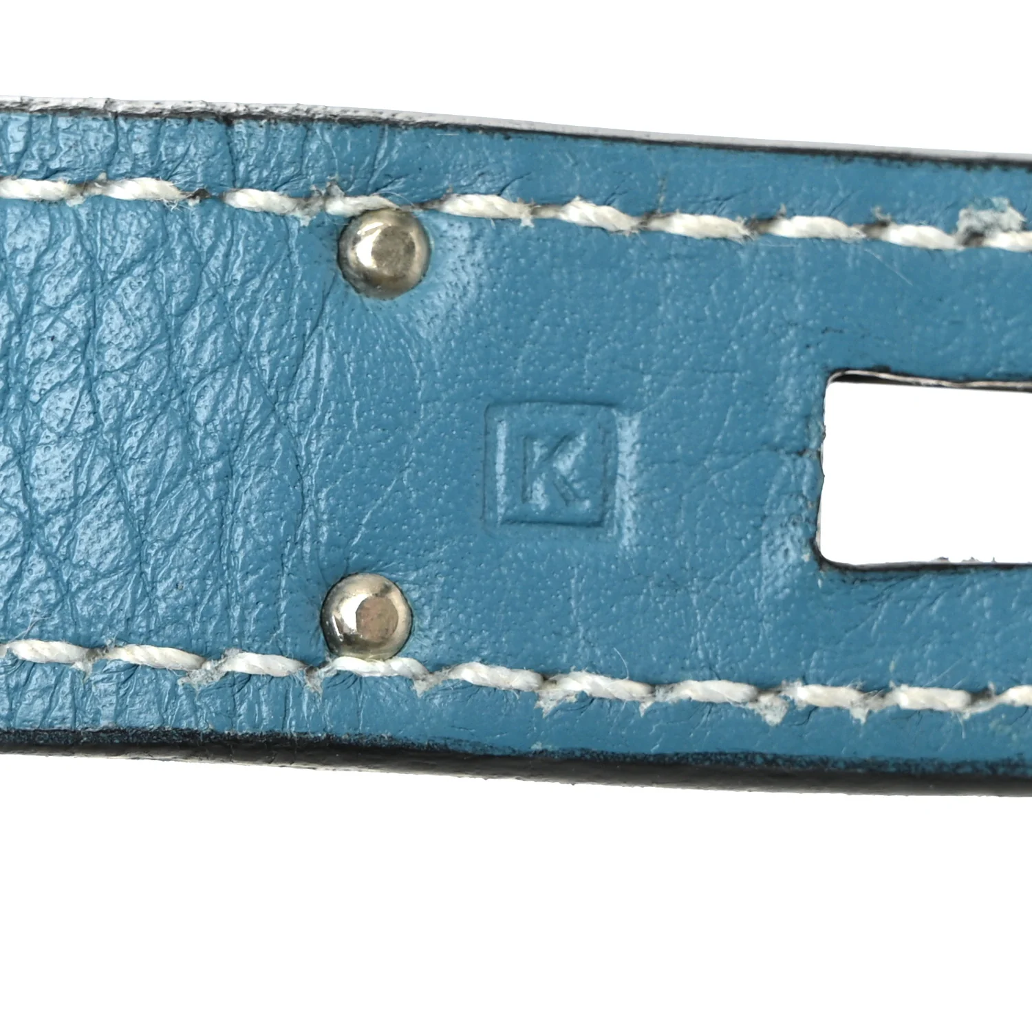 Taurillon Clemence Birkin 40 Blue Jean - Image 7