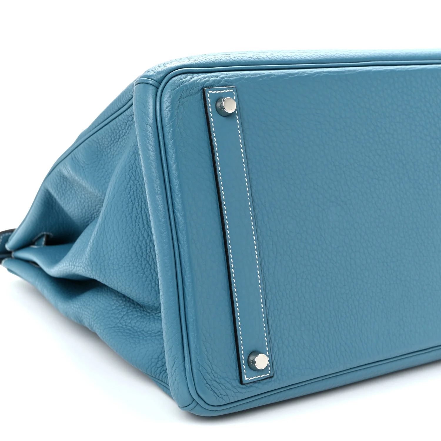 Taurillon Clemence Birkin 40 Blue Jean - Image 9