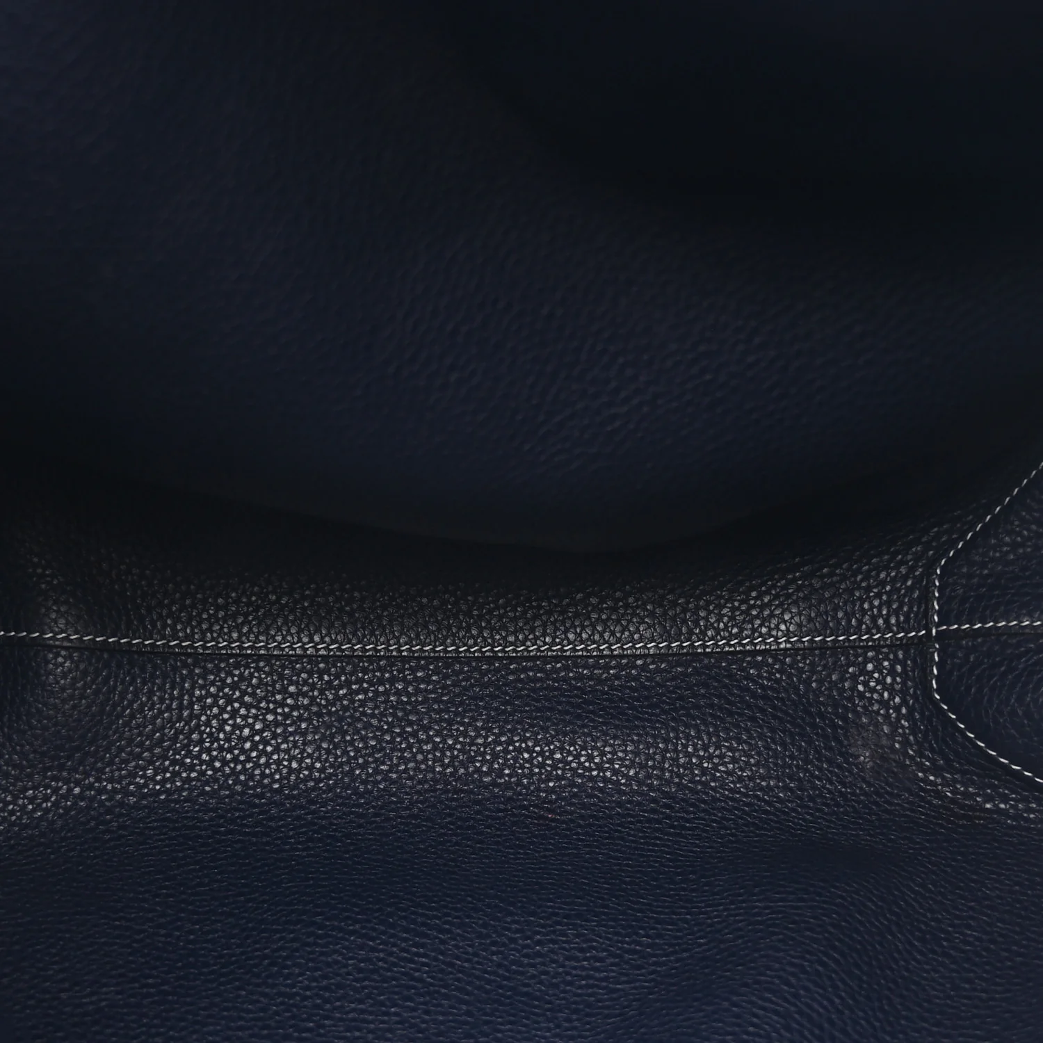 Taurillon Clemence Double Sens 36 Reversible Tote Bleu Nuit Magnolia - Image 17