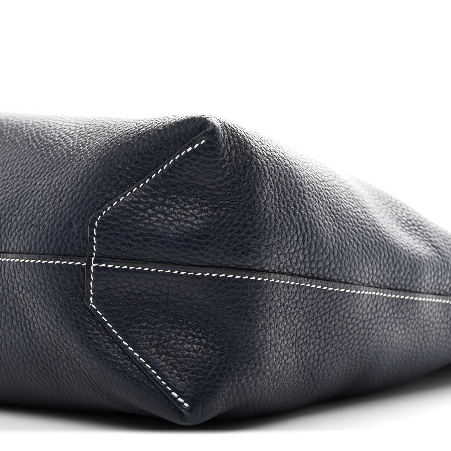 Taurillon Clemence Double Sens 36 Reversible Tote Bleu Nuit Magnolia - Image 29