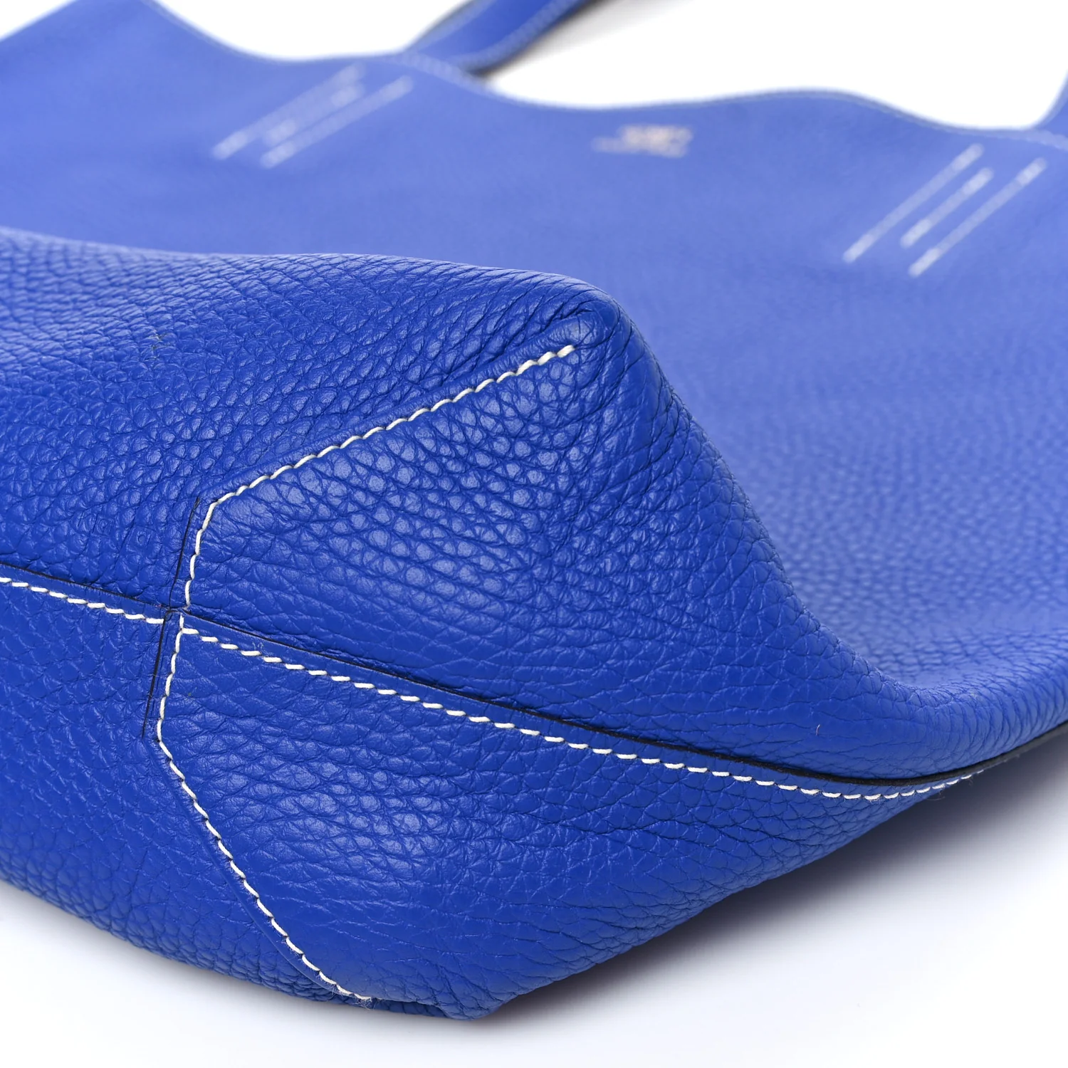 Taurillon Clemence Double Sens 36 Reversible Tote Graphite Bleu Electrique - Image 13