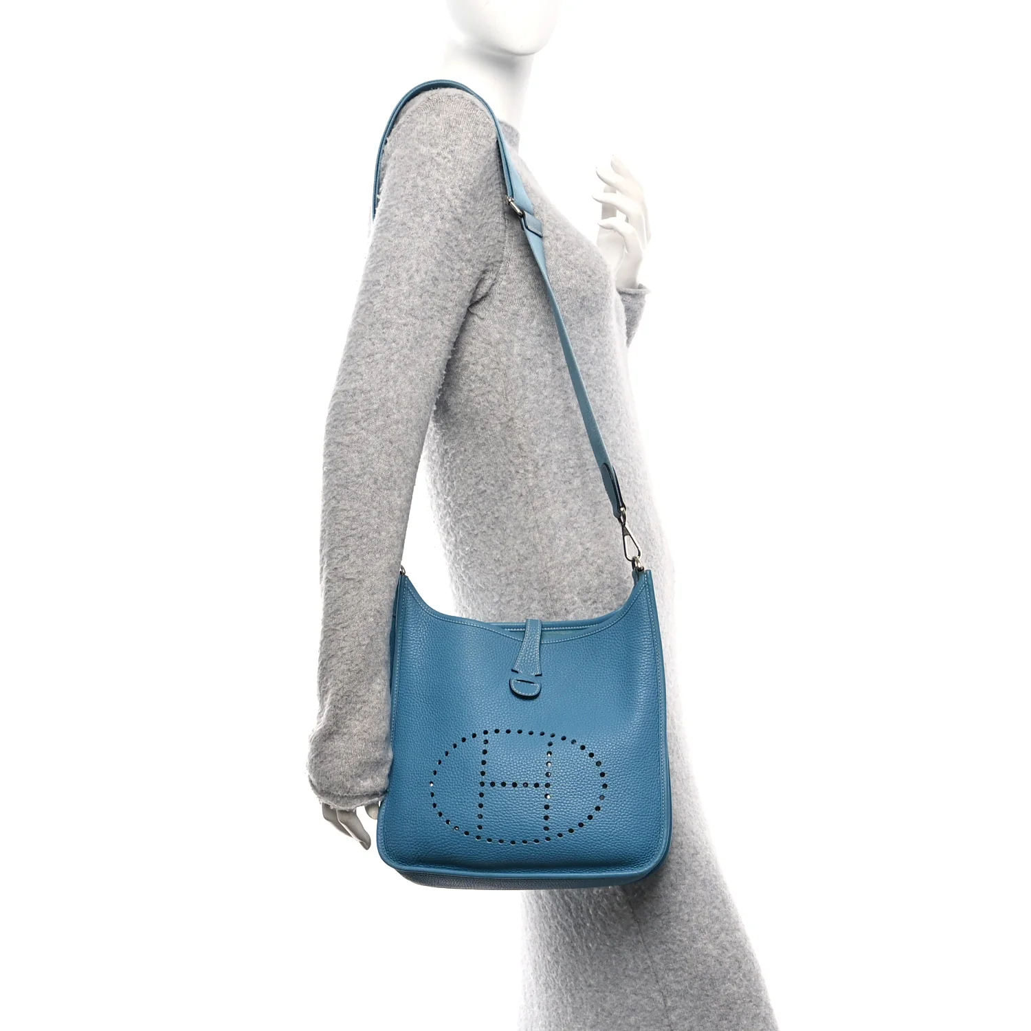 Taurillon Clemence Evelyne III GM Blue Jean - Image 2