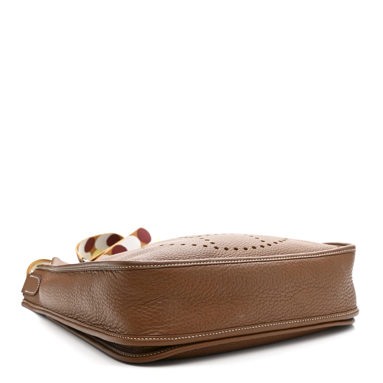 Taurillon Clemence Flipperball Sangle Evelyne III PM Gold Bleu Pale Caramel Nata - Image 4