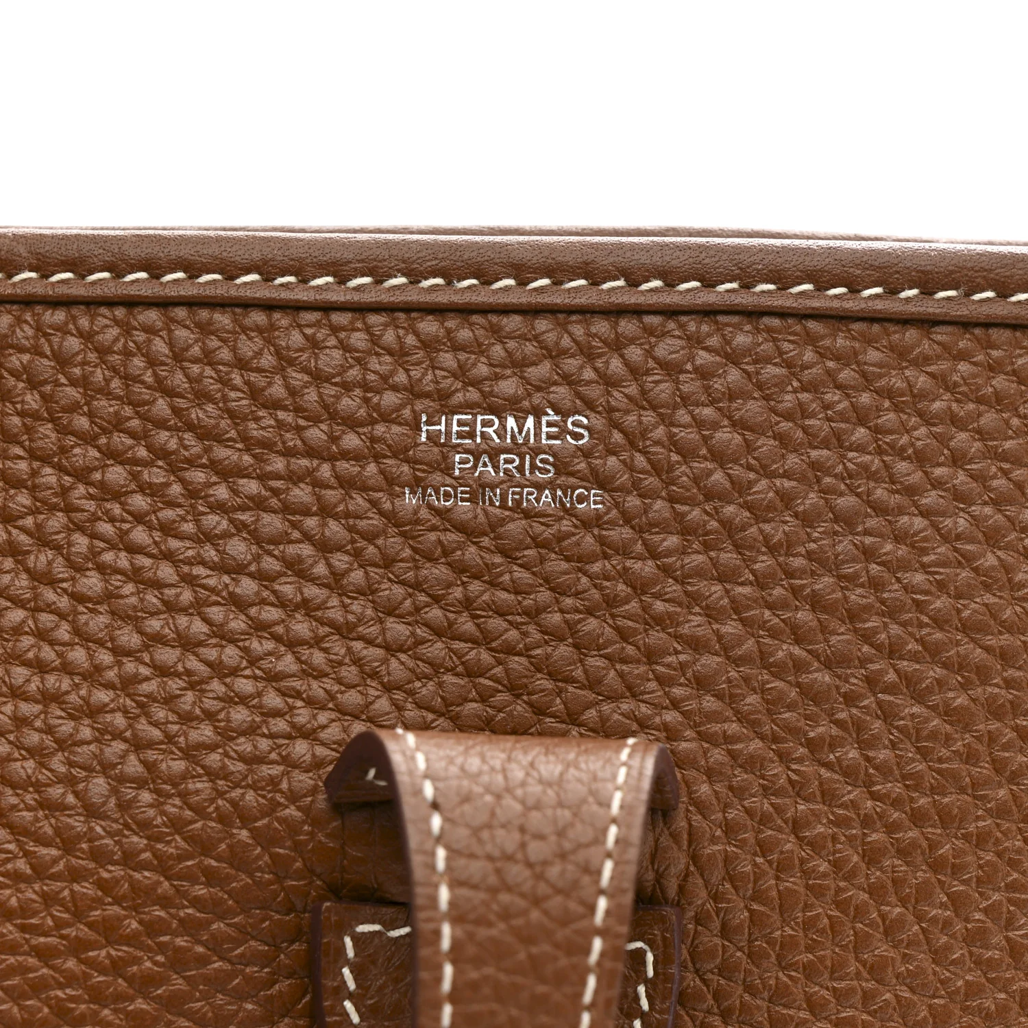 Taurillon Clemence Flipperball Sangle Evelyne III PM Gold Bleu Pale Caramel Nata - Image 6